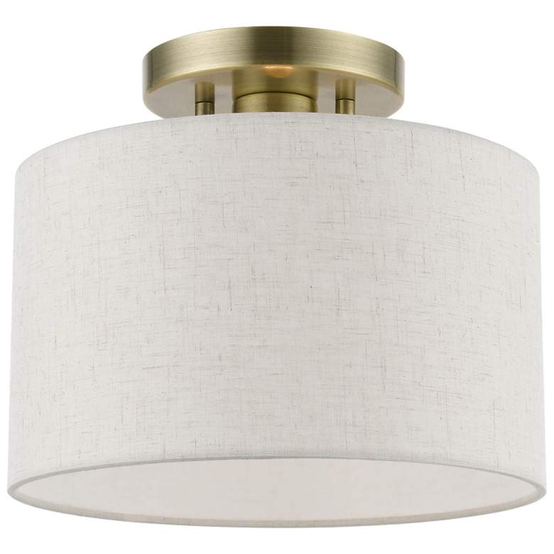 Image 1 Blossom 1 Light Antique Brass Small Semi-Flush