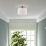 7_Blossom 1 Light Antique Brass Small Semi-Flush more views