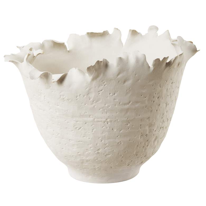 Image 1 Blossom 10 inch Tall Off White Ceramic Bowl
