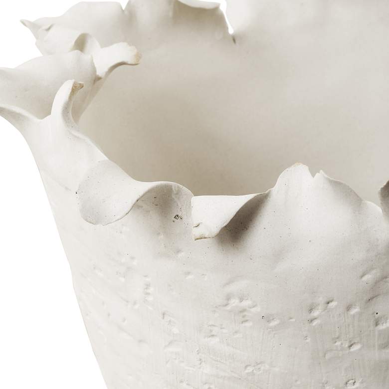 Image 4 Blossom 10" Tall Off White Ceramic Bowl more views