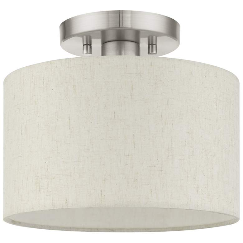 Image 3 Blossom 10" Wide Brushed Nickel Drum Ceiling Light more views