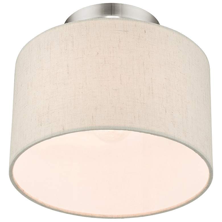 Image 5 Blossom 10" Wide Brushed Nickel Drum Ceiling Light more views