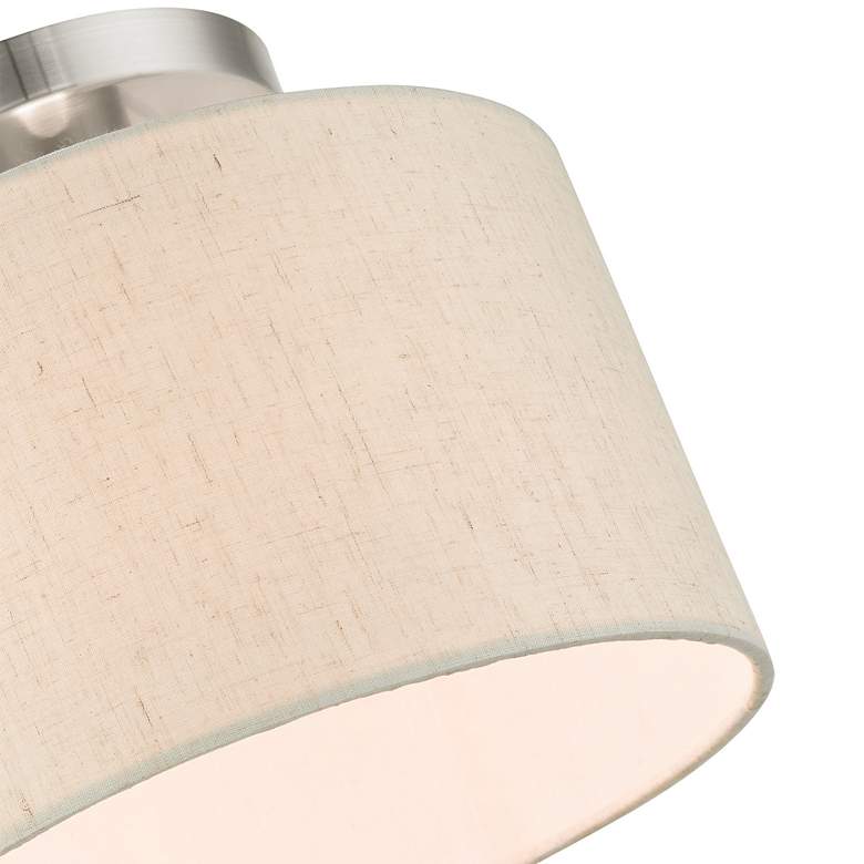 Image 6 Blossom 10" Wide Brushed Nickel Drum Ceiling Light more views