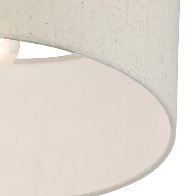 Image 5 Blossom 13" Wide English Bronze Drum Ceiling Light more views