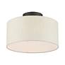 5_Blossom 13" Wide English Bronze Drum Ceiling Light more views