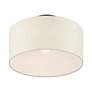 6_Blossom 13" Wide English Bronze Drum Ceiling Light more views