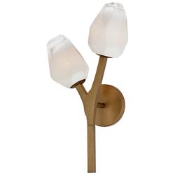 Blossom 18 3/4"H Natural Aged Brass 2-Light LED Wall Sconce
