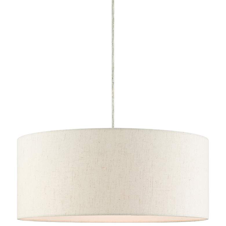 Image 2 Blossom 18" Wide Brushed Nickel 3-Light Drum Pendant
