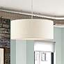 2_Blossom 18" Wide Brushed Nickel 3-Light Drum Pendant