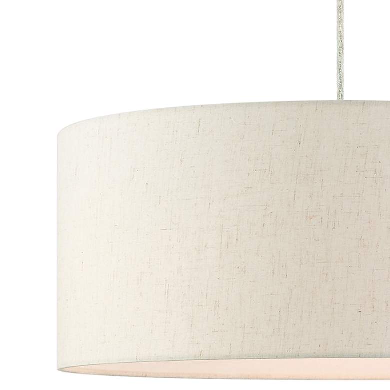 Image 3 Blossom 18" Wide Brushed Nickel 3-Light Drum Pendant more views