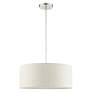 4_Blossom 18" Wide Brushed Nickel 3-Light Drum Pendant more views
