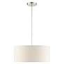 5_Blossom 18" Wide Brushed Nickel 3-Light Drum Pendant more views