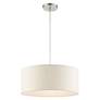 6_Blossom 18" Wide Brushed Nickel 3-Light Drum Pendant more views