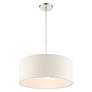 7_Blossom 18" Wide Brushed Nickel 3-Light Drum Pendant more views