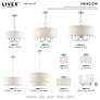 Blossom 18" Wide Brushed Nickel 3-Light Drum Pendant in scene