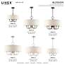 Blossom 18" Wide Brushed Nickel 3-Light Drum Pendant in scene