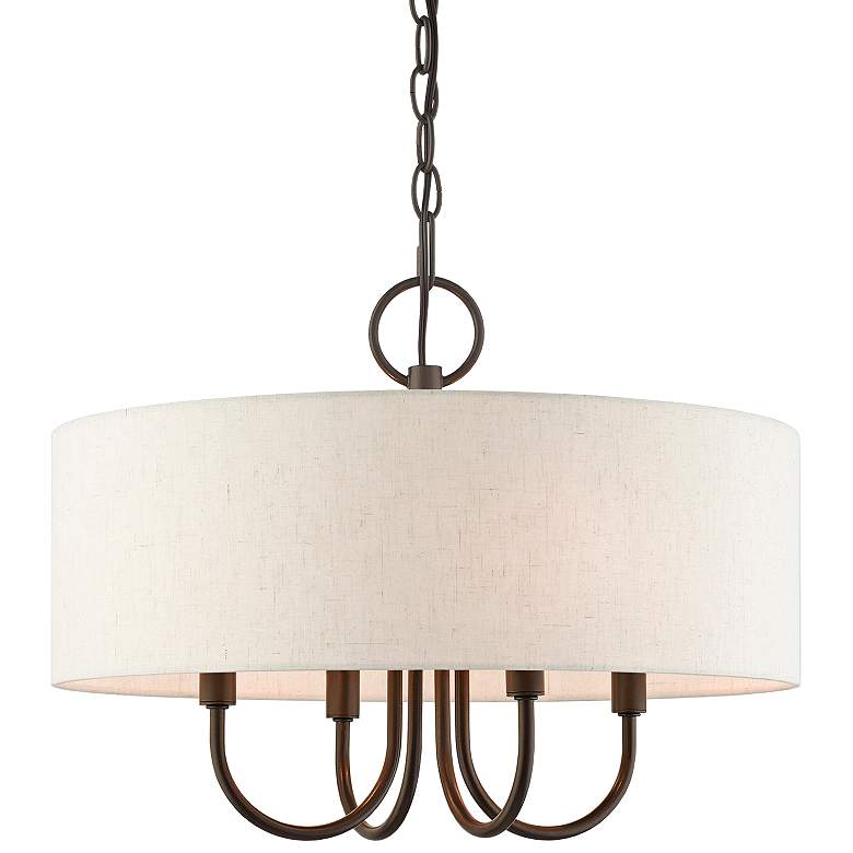 Image 3 Blossom 18" Wide English Bronze 4-Light Pendant