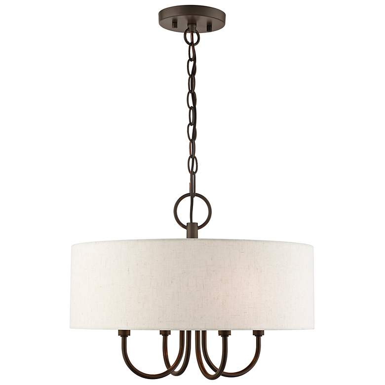 Image 6 Blossom 18" Wide English Bronze 4-Light Pendant more views