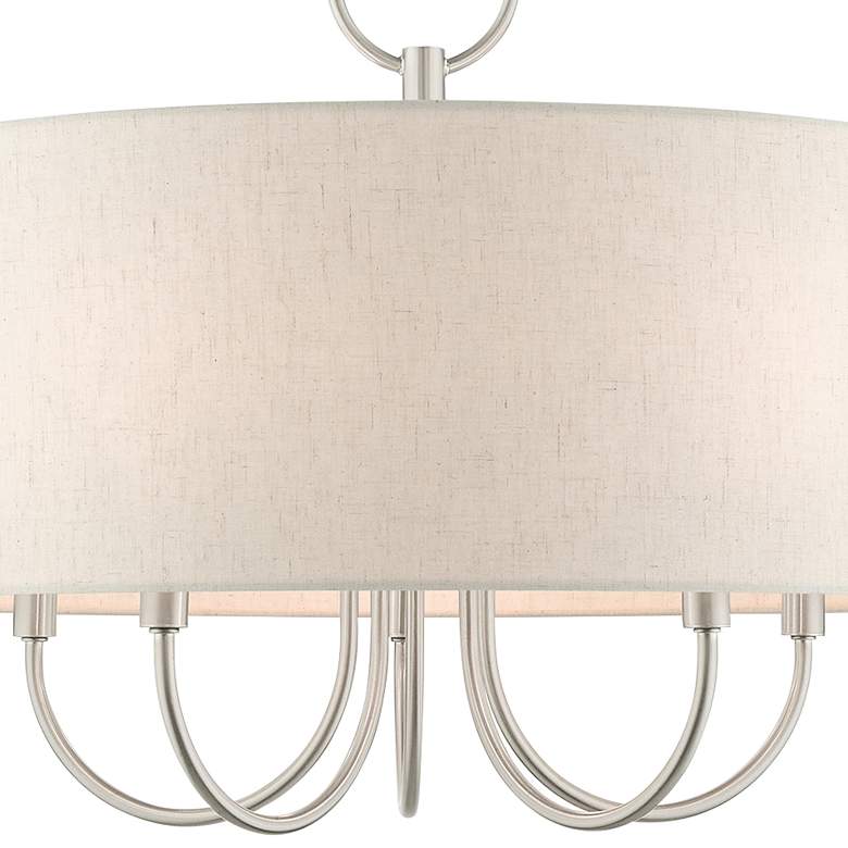 Image 3 Blossom 22" Wide Brushed Nickel Drum Shade Chandelier more views