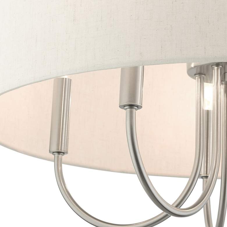 Image 4 Blossom 22" Wide Brushed Nickel Drum Shade Chandelier more views