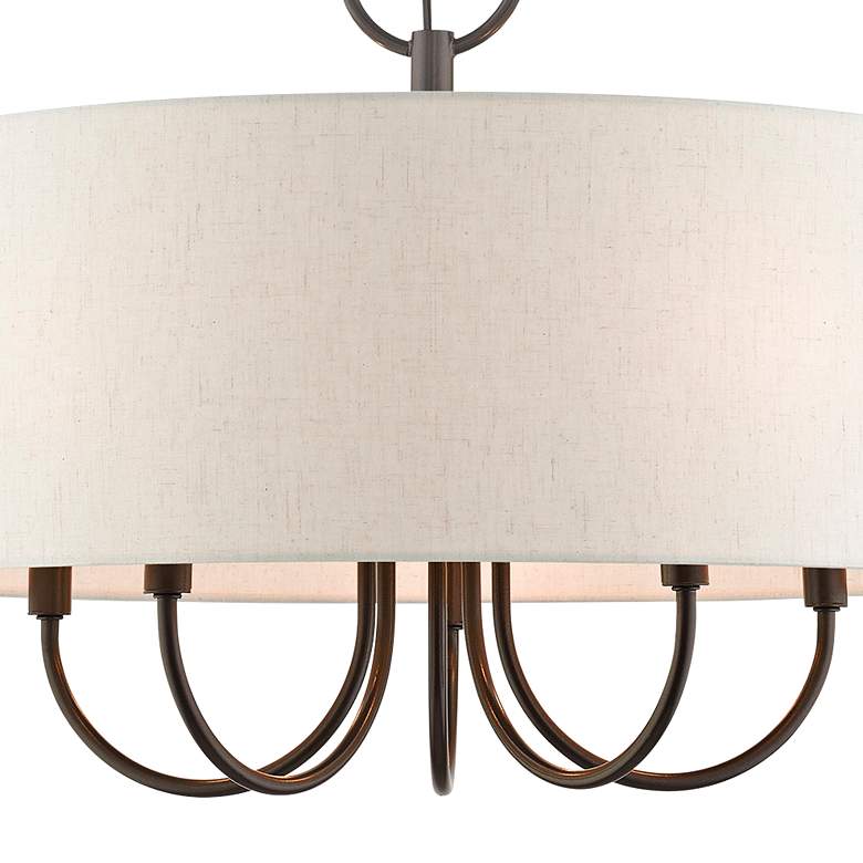 Image 4 Blossom 22" Wide English Bronze Drum Pendant Light more views