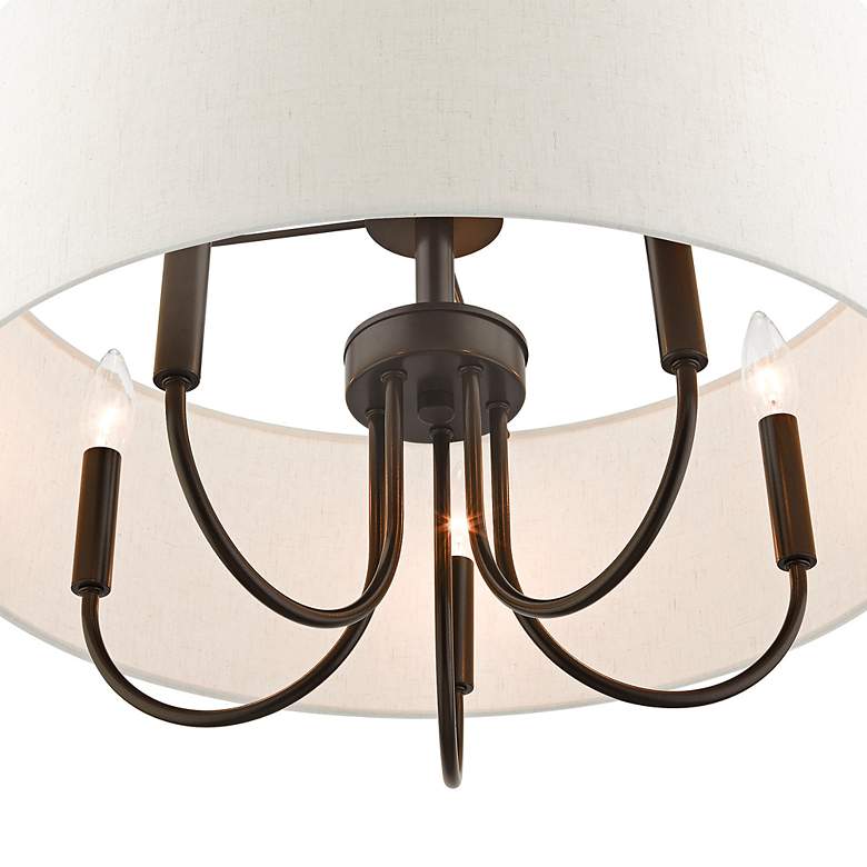 Image 5 Blossom 22" Wide English Bronze Drum Pendant Light more views