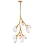 1_Blossom 24 3/4"W Natural-Aged Brass 10-Light LED Pendant