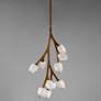 3_Blossom 24 3/4"W Natural-Aged Brass 10-Light LED Pendant more views