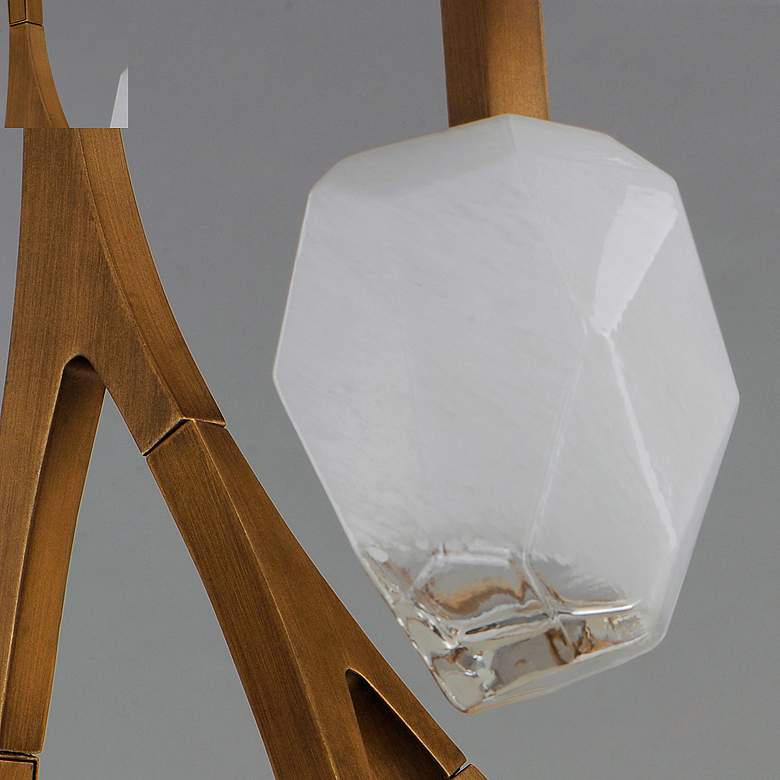 Image 4 Blossom 24 3/4"W Natural-Aged Brass 10-Light LED Pendant more views