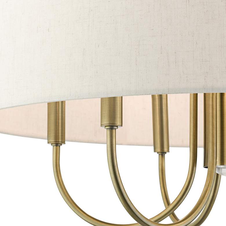 Image 6 Blossom 24" Wide Antique Brass Drum Chandelier more views