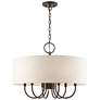 2_Blossom 24" Wide English Bronze Drum Pendant Light