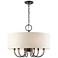 Blossom 24" Wide English Bronze Drum Pendant Light
