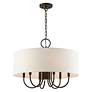 5_Blossom 24" Wide English Bronze Drum Pendant Light more views
