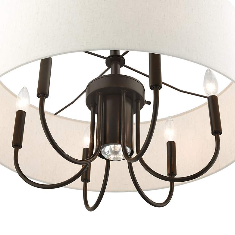 Image 7 Blossom 24" Wide English Bronze Drum Pendant Light more views