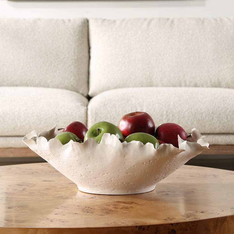 Image 4 Blossom 4.5" Tall Off White Ceramic Bowl more views