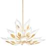 Thumbnail2 of Blossom 40 1/2" Wide Gold Leaf w/ Clear Glass Chandelier