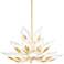 Blossom 40 1/2" Wide Gold Leaf w/ Clear Glass Chandelier