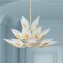 Thumbnail1 of Blossom 40 1/2" Wide Gold Leaf w/ Clear Glass Chandelier