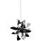 Blossom 6-Light Decorative Floral Windmill Matte Black Pendant Light