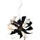 Blossom 9-Light Decorative Floral Windmill Matte Black Chandelier