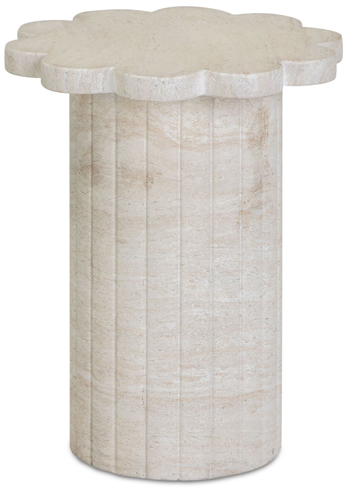 Image 2 Blossom Faux Travertine Indoor/Outdoor Concrete Side Table