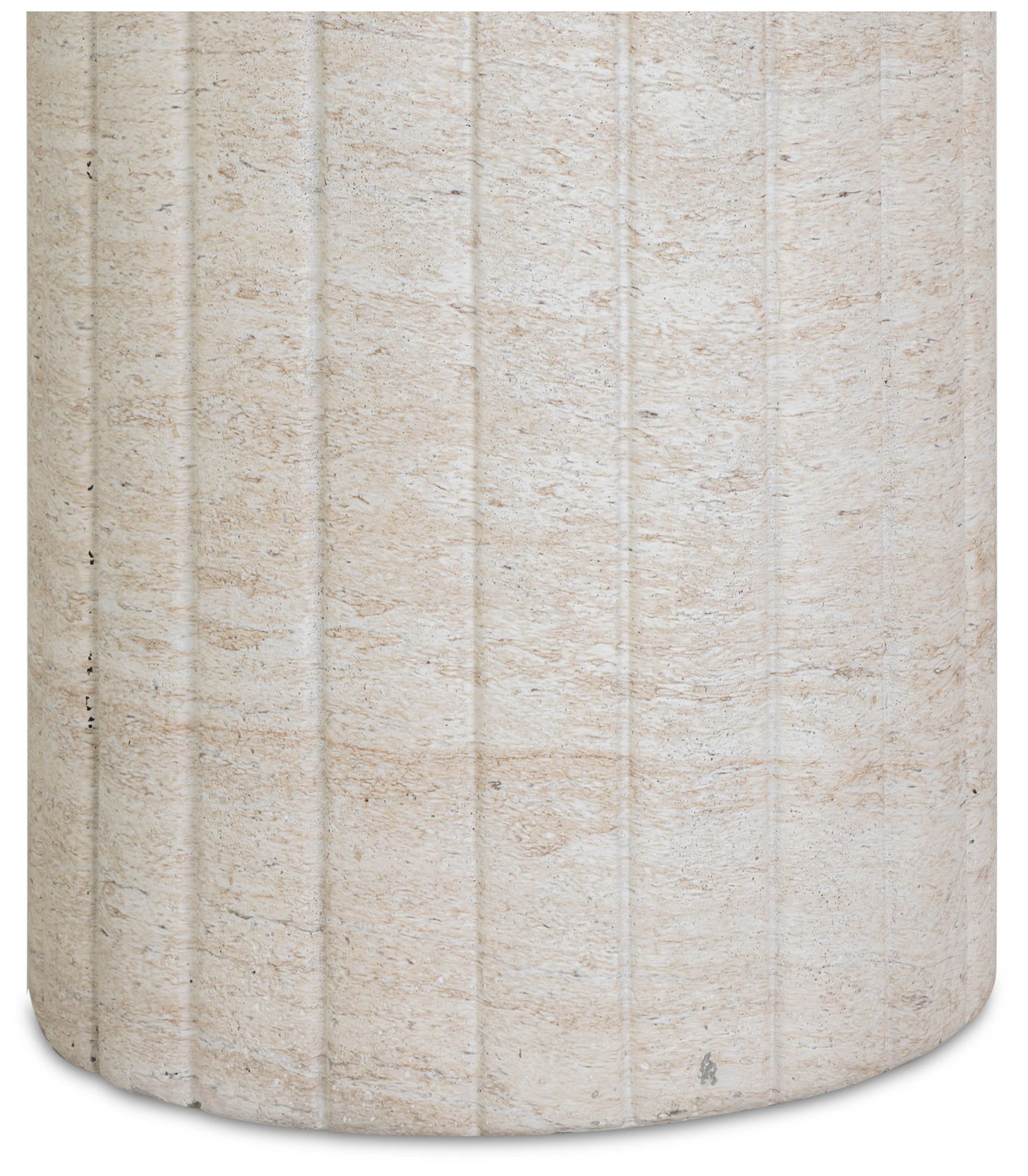 Image 7 Blossom Faux Travertine Indoor/Outdoor Concrete Side Table more views