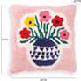 4_Blossom Flower Vase Tufted 20" Square Accent Pillow more views
