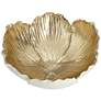 Blossom Hill White and Golf Leaf Bowl