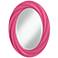 Blossom Pink 30" High Oval Twist Wall Mirror