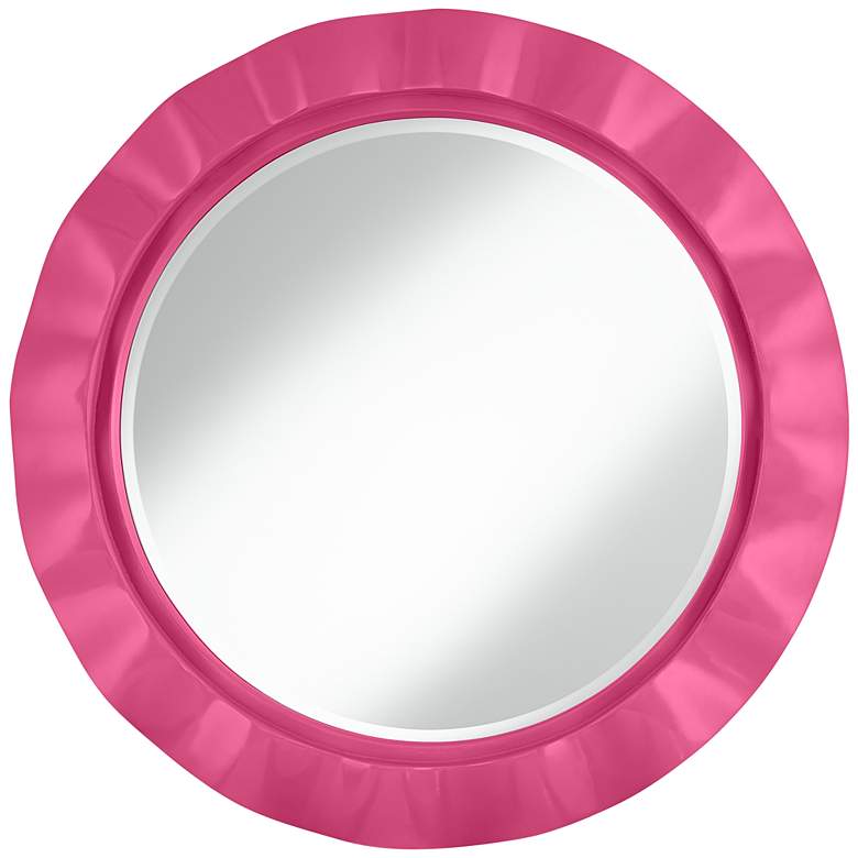 Image 1 Blossom Pink 32 inch Round Brezza Wall Mirror