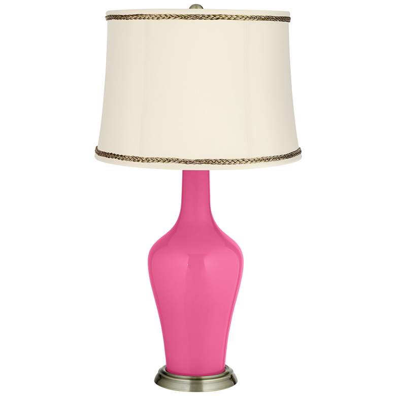 Image 1 Blossom Pink Anya Table Lamp with Twist Trim