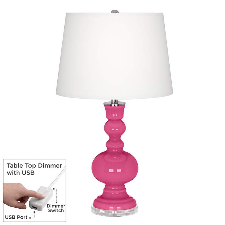 Image 1 Blossom Pink Apothecary Table Lamp with Dimmer