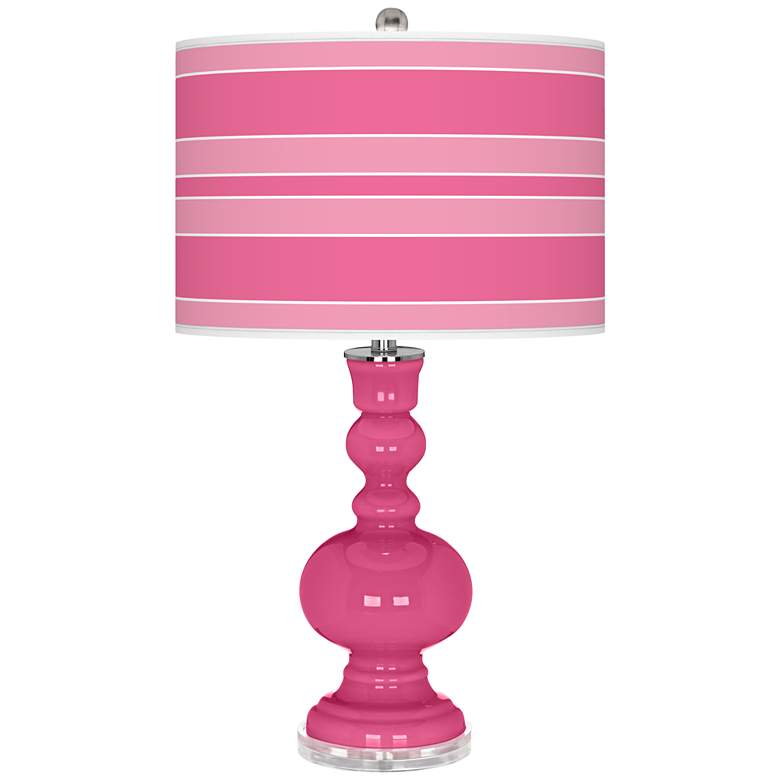 Image 1 Blossom Pink Bold Stripe Apothecary Table Lamp