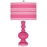 Blossom Pink Bold Stripe Apothecary Table Lamp
